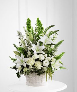 Israel Flowers (F39) White flower arrangement