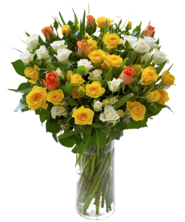 Israel Flowers (f46) Bouquet di 40 rose colorate