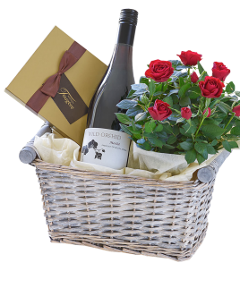Israel Chocolate Baskets Luxury Red Wine Gift Basket (f45)