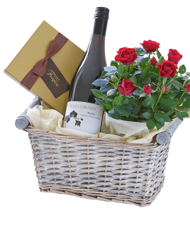 Israel Chocolate Baskets Luxuriöser Rotwein-Geschenkkorb (f45)