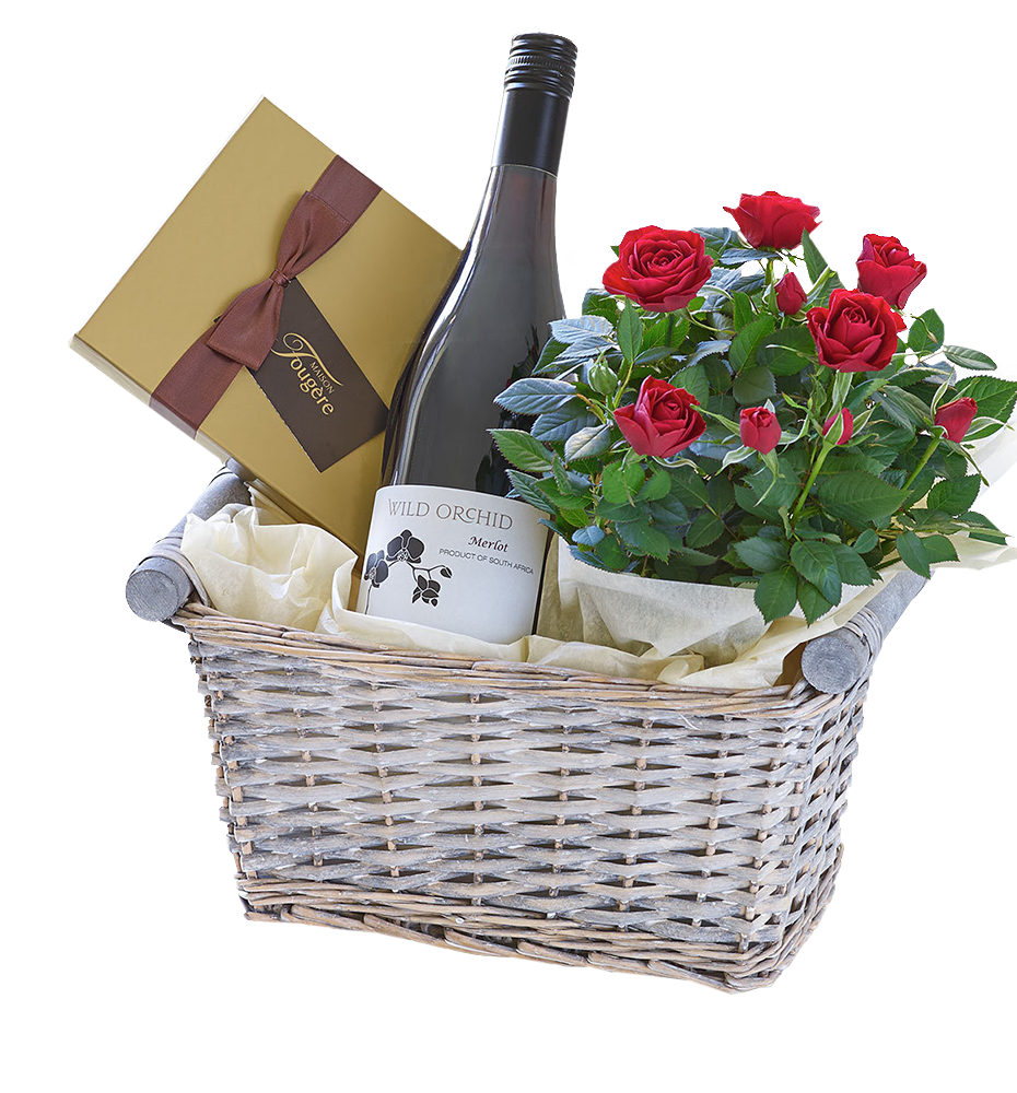 Israel Chocolate Baskets Luxury Red Wine Gift Basket (f45)